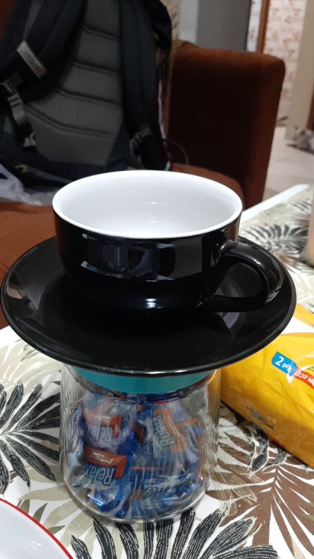 [ Best Seller ] 6 Pasang Cangkir Set Keramik Two Tone Kopin / Cangkir Teh Set / Cangkir Kopi