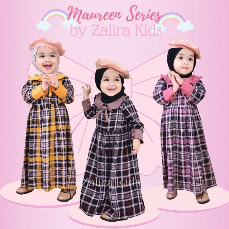 Maureen series by Zalira Kids | Gamis anak perempuan terlaris usia 1-6 tahun | cocok untuk OOTD bermain