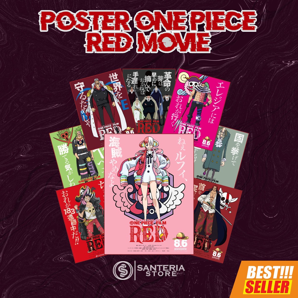 Poster One Piece Red Movie Karakter Isi 48 Poster | Poster Anime One Piece
