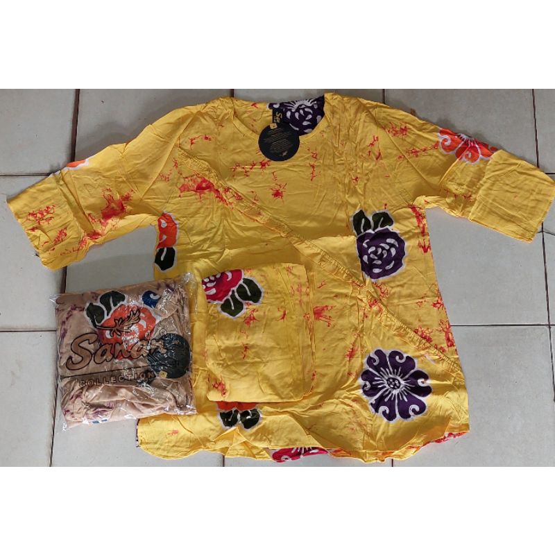 Setelan Batik Sanan, Setelan Cp Dewasa Sanan, batik sunan, oneset rumah , batik celana panjang tanga