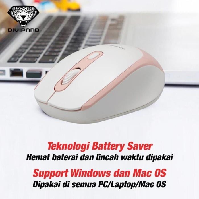 Divipard Mouse wireless Divipard X6 Mouse 1600DPI Silent Mode