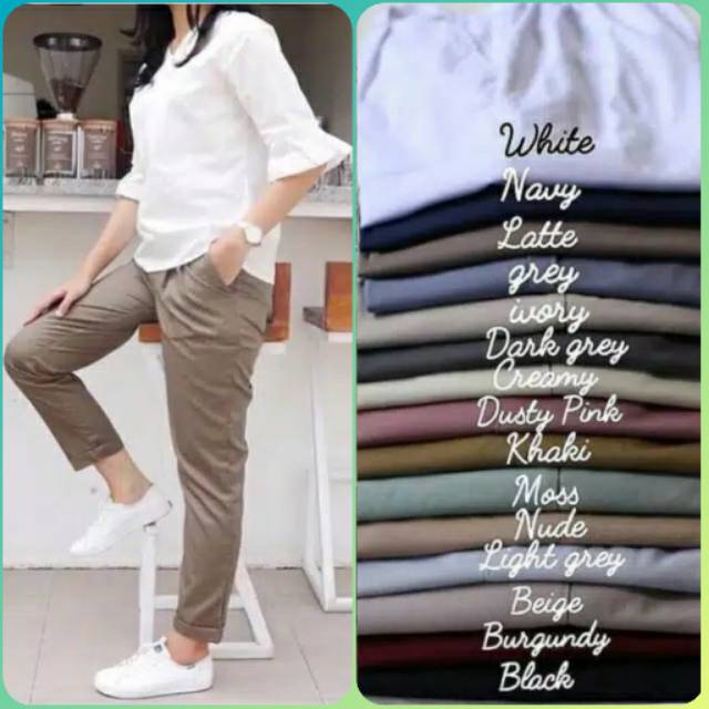 PROMO - Grosir Celana Bahan Panjang baggi baggy harem pants murah kekinian katun size M L XL kantor