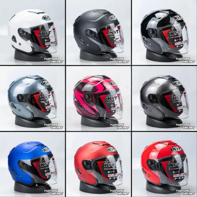 Helm KYT Kyoto R Solid / KYT Kyoto White / Produk Original KYT
