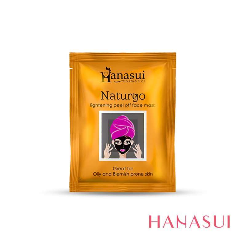 Hanasui Naturgo Lightening Peel Off Black Face Mask 10gr - Masker Wajah Hitam Pencerah Muka Penghilang Komedo