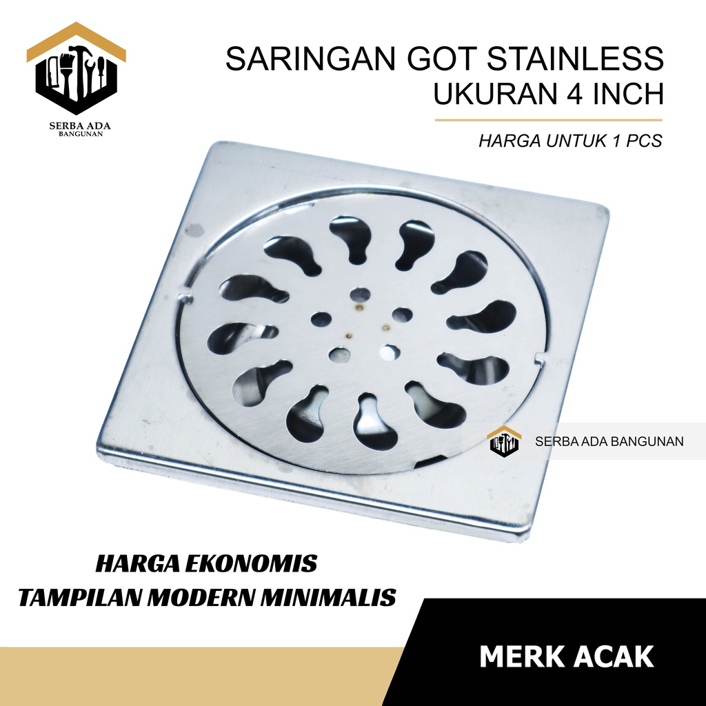 SARINGAN GOT SUS 304 STAINLESS STEEL FULL ASLI / ANTI KARAT 100% PEMBUANGAN AIR GOT KAMAR MANDI