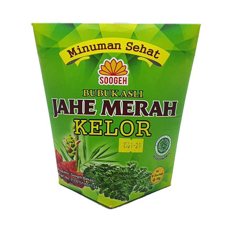 

Soogeh - Bubuk Asli Jahe Merah Kelor Instan - 6 Sachet x 30gr