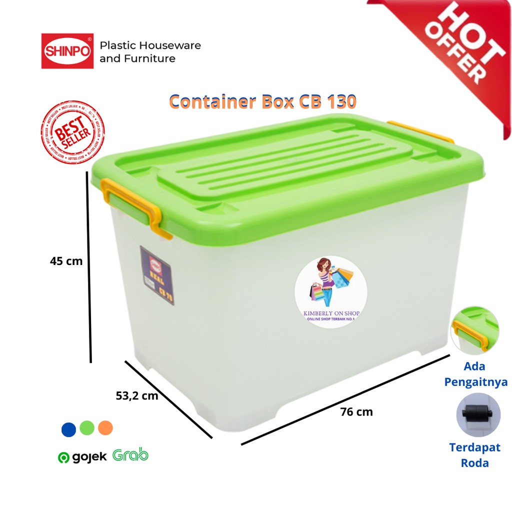 Box plastik menyimpan serbaguna container box Shinpo Mega CB 130