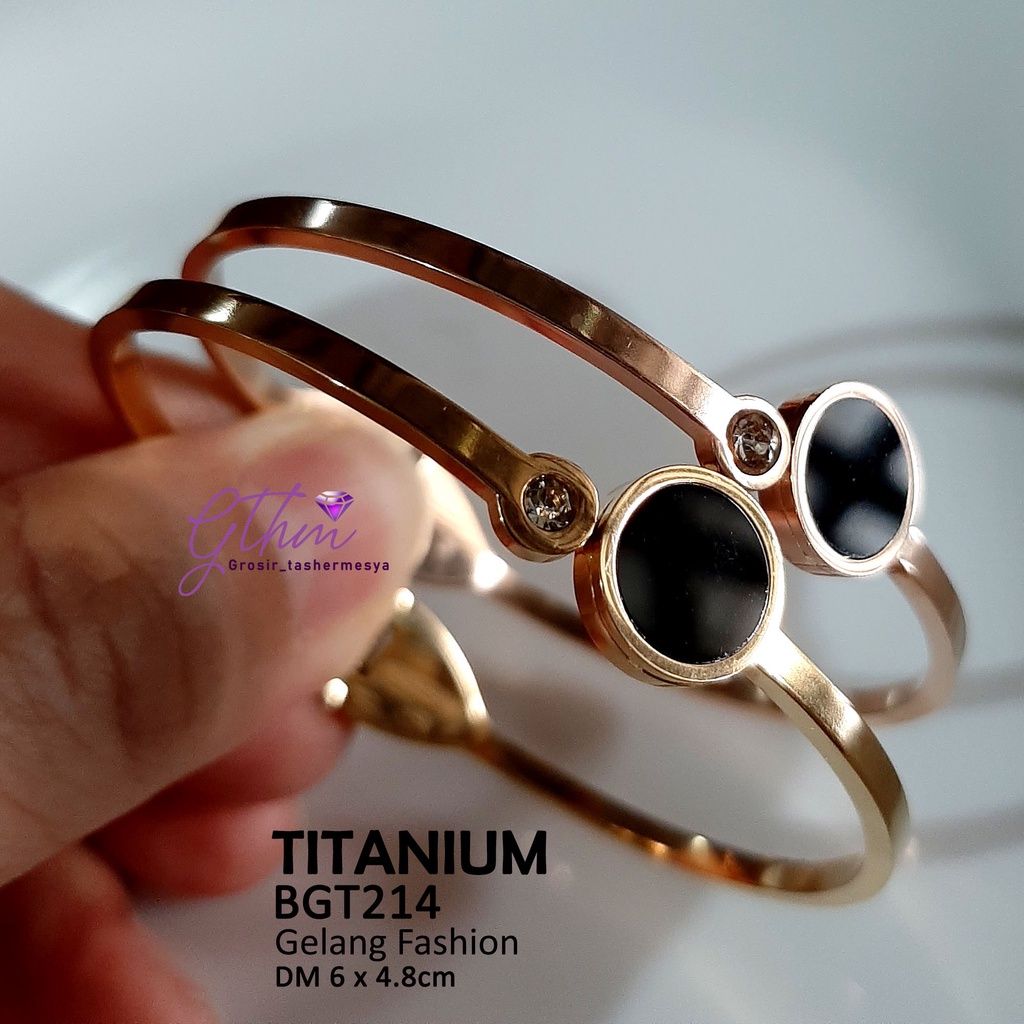 Gelang Titanium Wanita Model Jam Stainless Steel Simple Stylish Perhiasan Fashion Import Premium BGT214 gthm