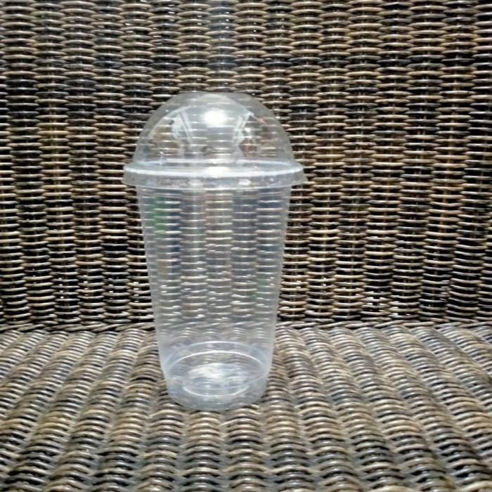 Gelas polycup 22oz + tutup dome (50pcs)
