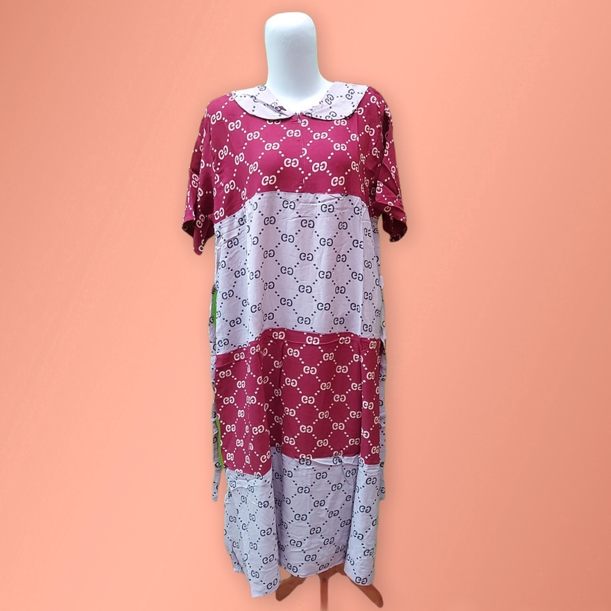 Daster Kekinian Daster Longdress Wanita GG Rayon Super Adem Tebal Tali Samping Daster ibu hamil Relesting