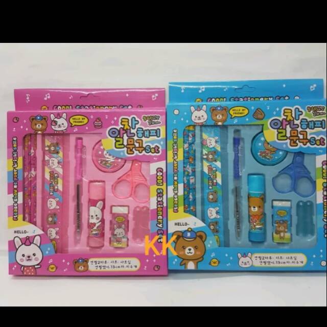 Paket alat tulis set-stationery set-souvenir ulang tahun anak