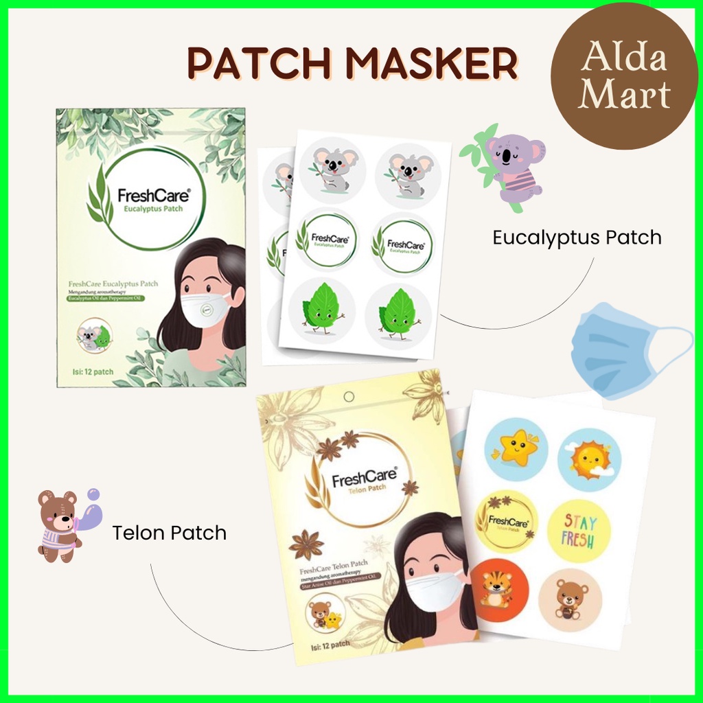 Freshcare Eucalyptus Telon Patch (1 sachet isi 12 Patch) Sticker Masker Aroma Masker