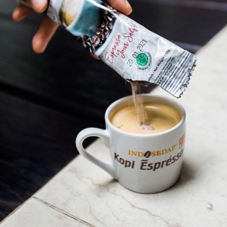 

ㆈ INDOSEDAP espresso white (isi 6 sachet free mini mug) つ