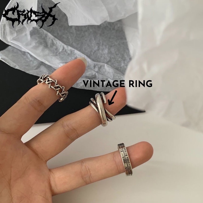 3PCS ROMAWI RING SET / HIP HOP PUNK SILVER METAL RING SET / CINCIN SET 3 IN 1 / VINTAGE DAYS RING ROMAN RING CINCIN ROMAWI HEXAGRAM RING CINCIN BINTANG CINCIN COUPLE RING KOREAN STYLE RING CINCIN STYLE KOREA CINCIN AESTHETIC RING CINCIN PRIA CINCIN WANITA