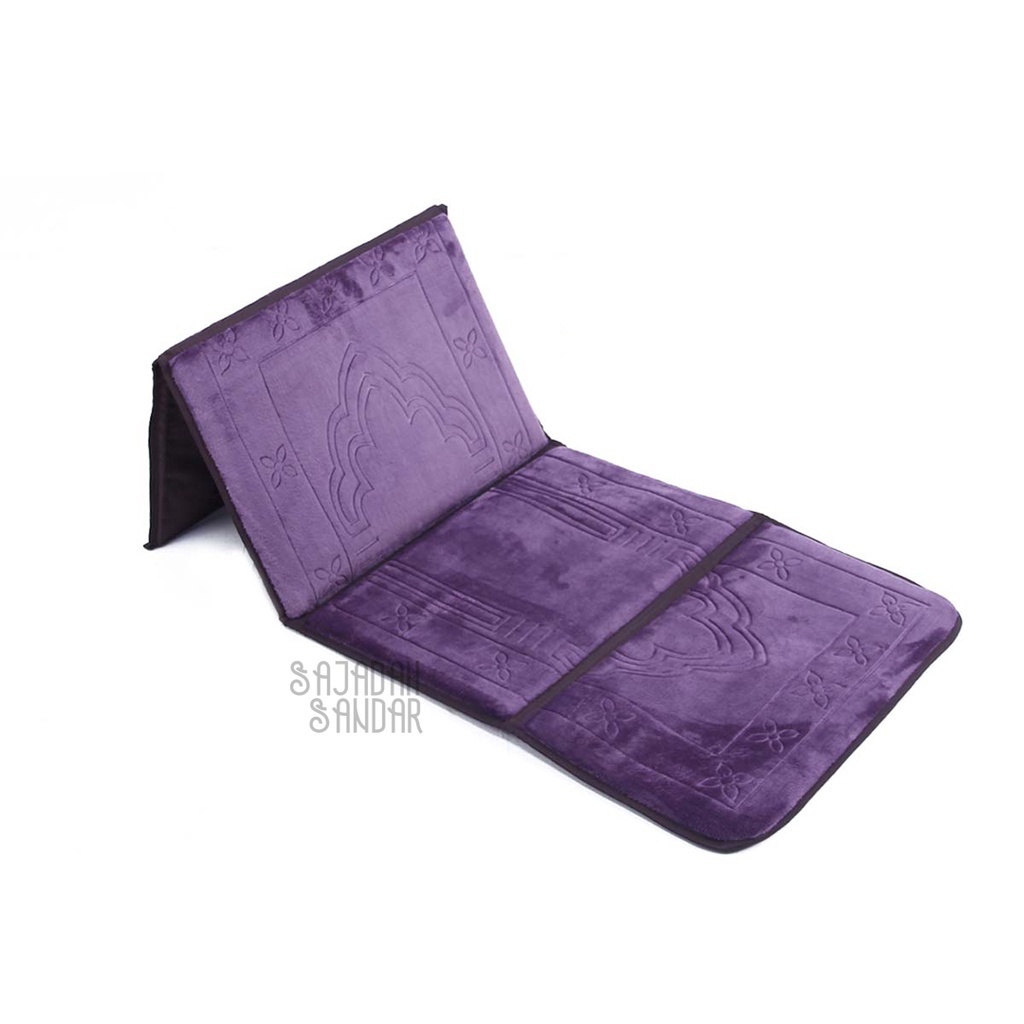 Sajadah Sandar SAHADA Multifungsi Untuk Sandar / Sender / Duduk / Lipat - Asyraf Ungu - Purple