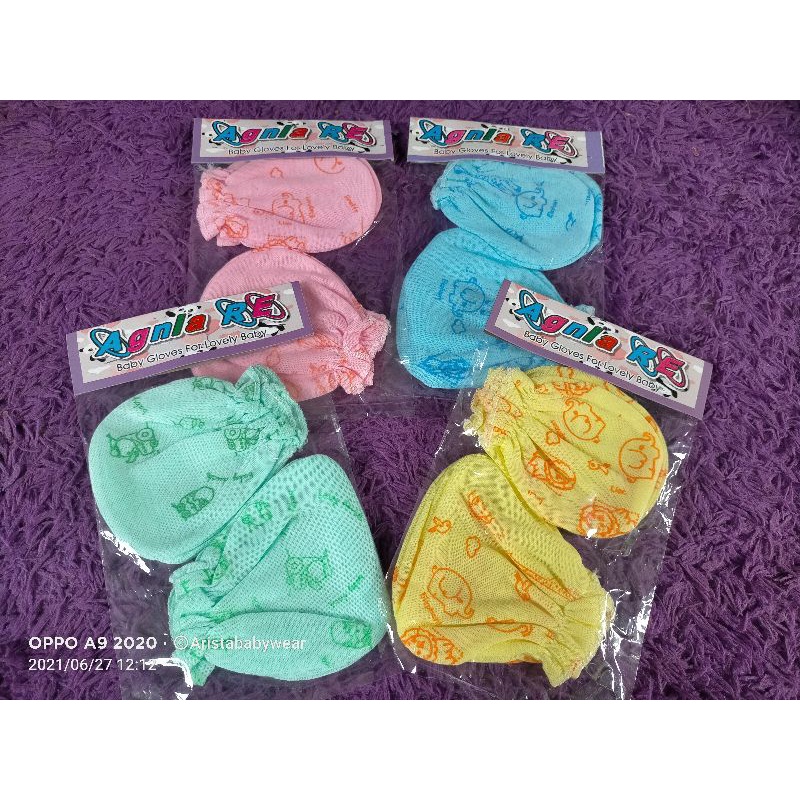 SARUNG TANGAN + SARUNG KAKI AGNIA POLOS &amp; MOTIF