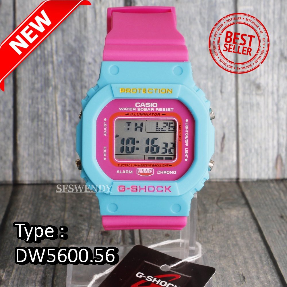 TERBARU 2019.  FOTO LANGSUNG ... G Shock DW-5600 Colourfull Mix Pink Biru Jam tangan unisex & anakk
