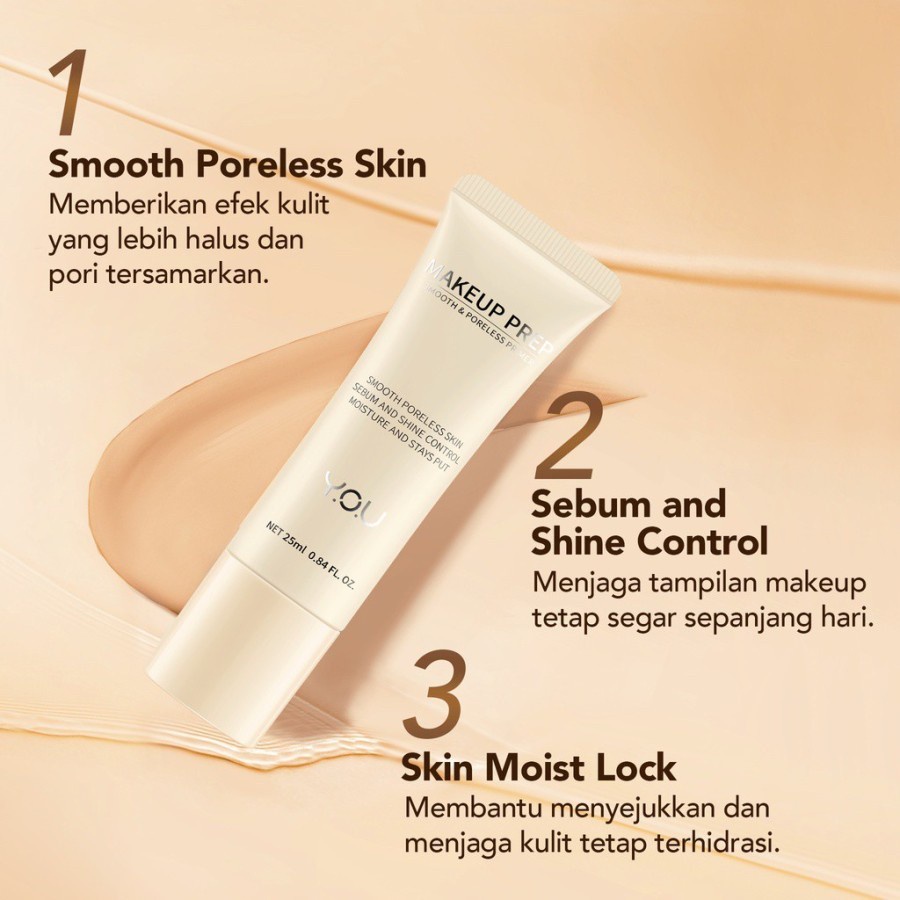 ✿ELYSABETHME✿ Y.O.U primer bright moist silky mouse effect base makeup sebelum pakai bedak foundation