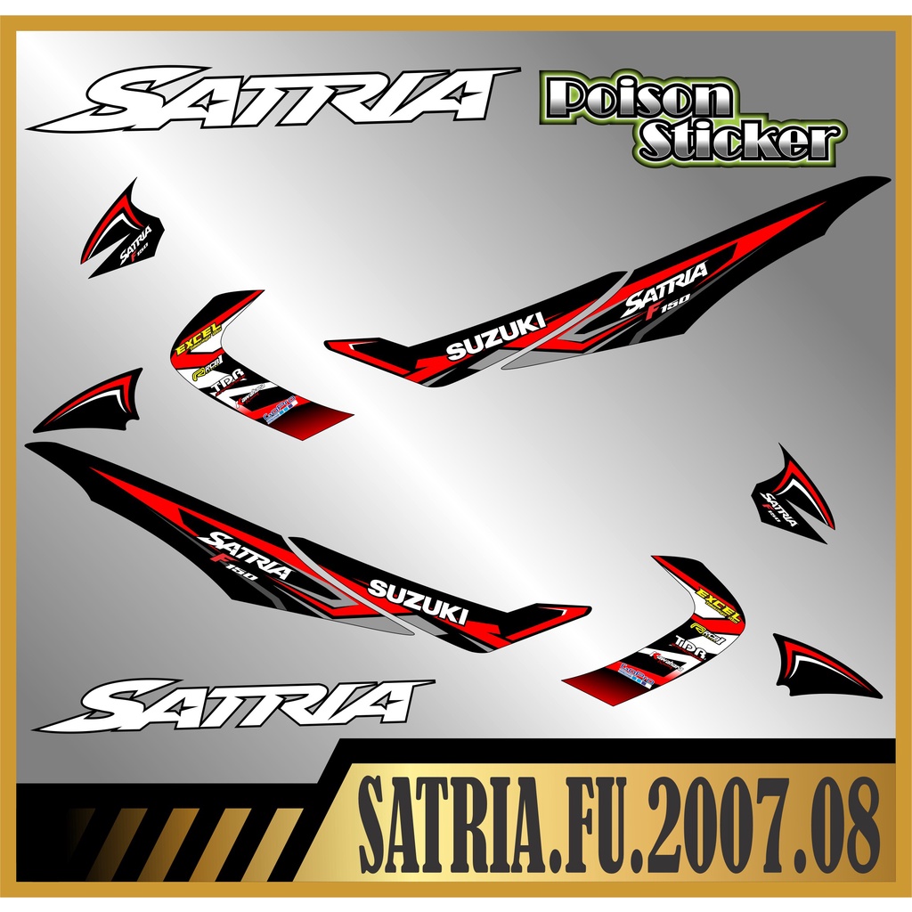 STRIPING STICKER SATRIA FU 2007 STIKER  SATRIA FU 2007 STICKER LIS LIST SUZUKI SATRIA FU 2007 CODE 0