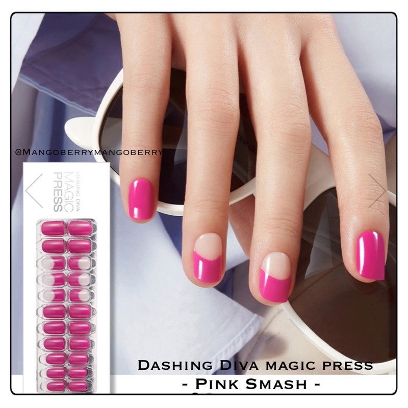 DASHING DIVA magic press manicure - PINK SMASH (fake nail, kuku palsu korea)