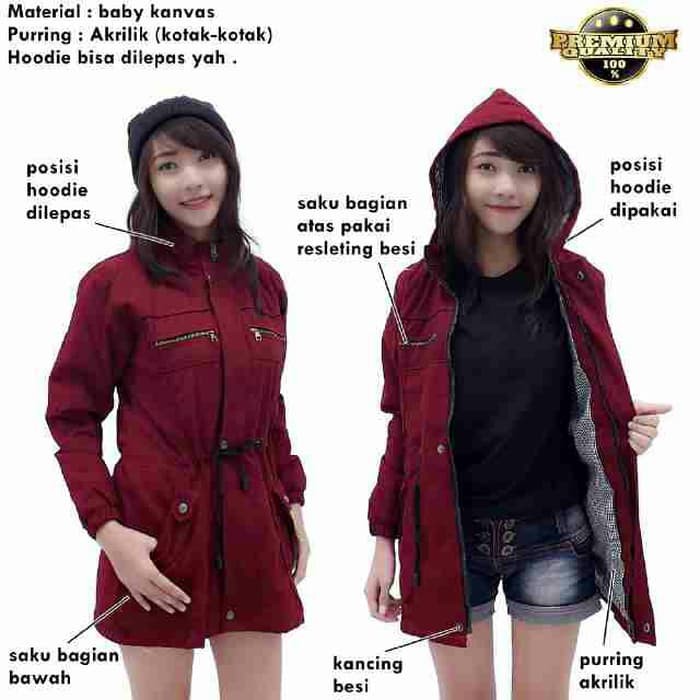 flyshop. Terbaru | Original Jaket Parka Cewe / Jaket Muslimah Parka
