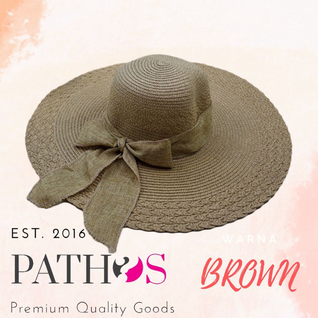 Topi Pantai Liburan Wanita MARWAH Import Dewasa
