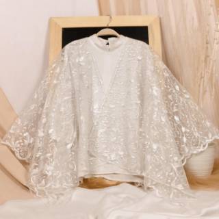  Outer  cape brukat pearl outer cantik  outer  kondangan 