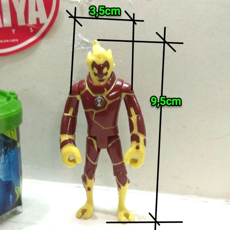 BEN 10 HEATBLAST ALIEN FORCE ACTION FIGURE BEN10 BANDAI bukan Omnitrix
