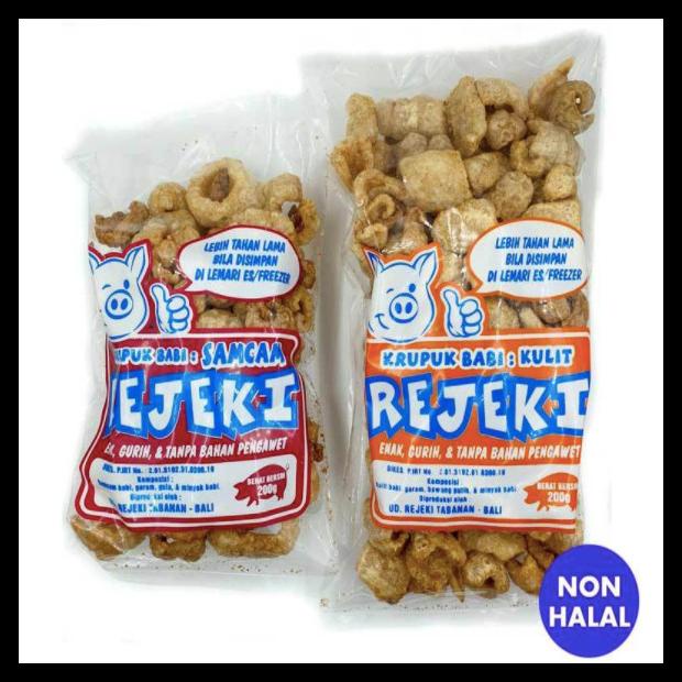 

DISKON TERBATAS !!! REJEKI KERUPUK BABI ENAK GURIH TANPA PENGAWET 200GR TERLARIS