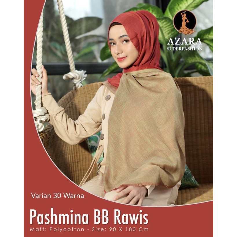 PASHMINA BB RAWIS AZARA Ori TwoTone Double Sides Pasmina 90x180cm Polycotton Dua Warna Bolak Balik-1