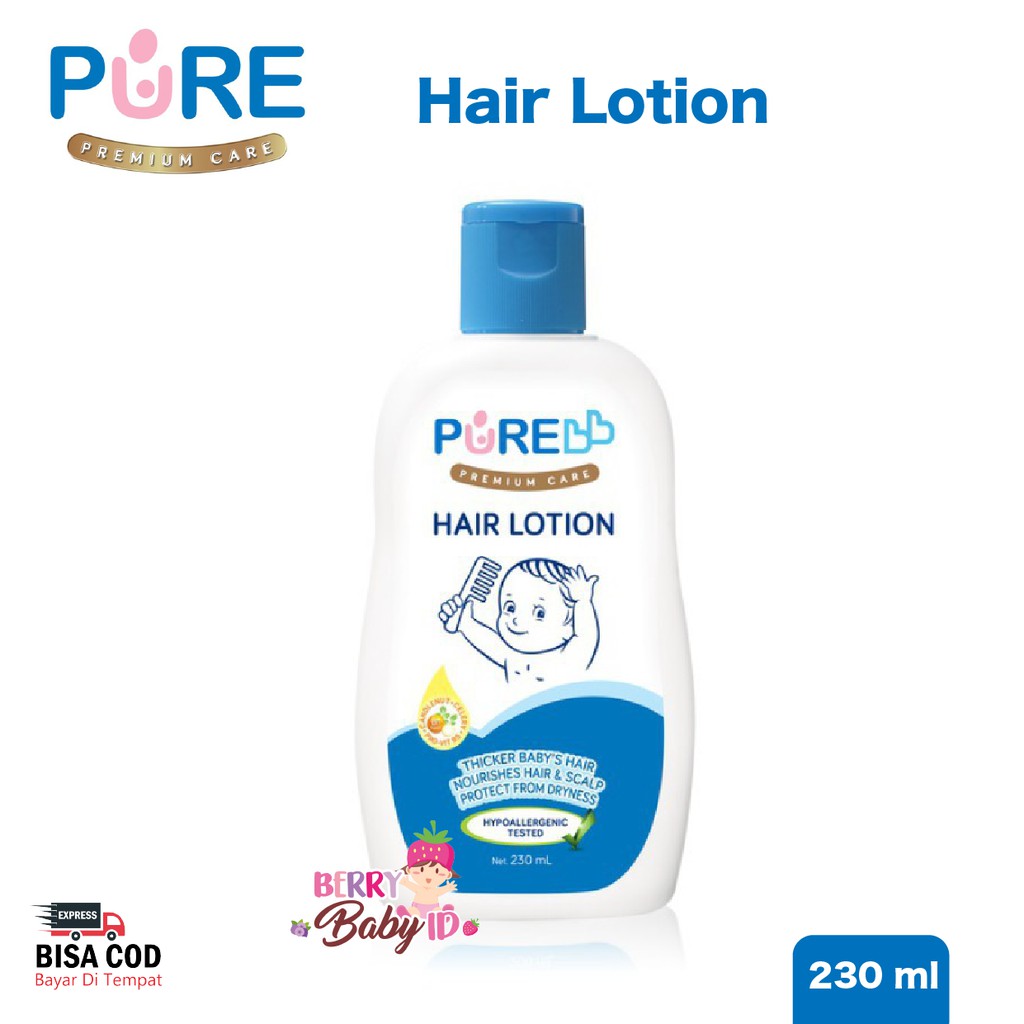 PureBB Baby Hair Lotion / Losion Perawatan Rambut &amp; Kulit Kepala Bayi 230 ml Pure BB Pure Baby Berry Mart