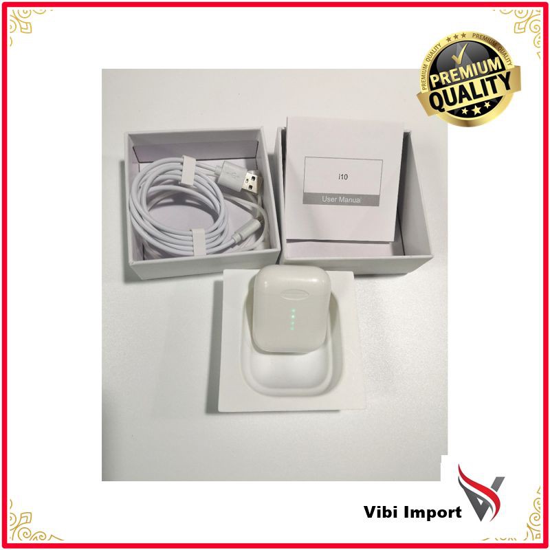 Terlaris i10 TWS i10s Wireless Earphone Sentuh Earbuds Bluetooth 5.0 Headset Sport Dukungan Wireless