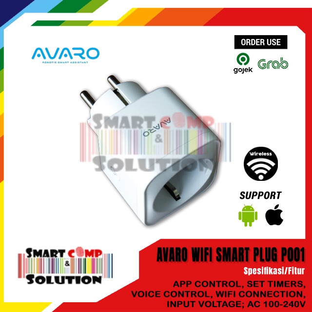 Stopkontak AVARO Smart Plug WiFi Wireless Home - Colokan Socket Pintar