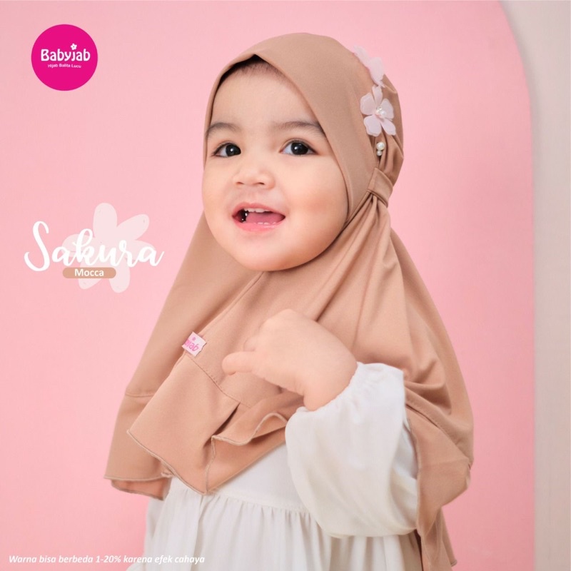 Babyjab Sakura Jilbab Anak Lucu - Baby Jab Hijab Bergo Bayi Perempuan 0 1 2 3 4 5 6 7 Tahun