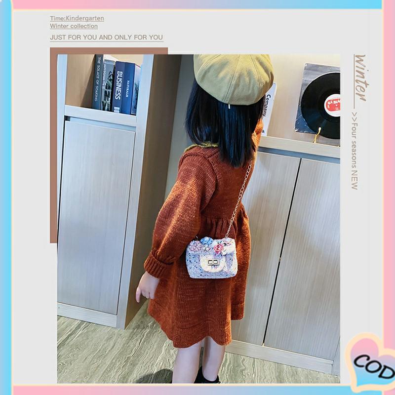 COD❤️ Tas Messenger Satu Bahu Anak Kartun Bunga Lucu Tas Selempang Cocok untuk Semua-A.one