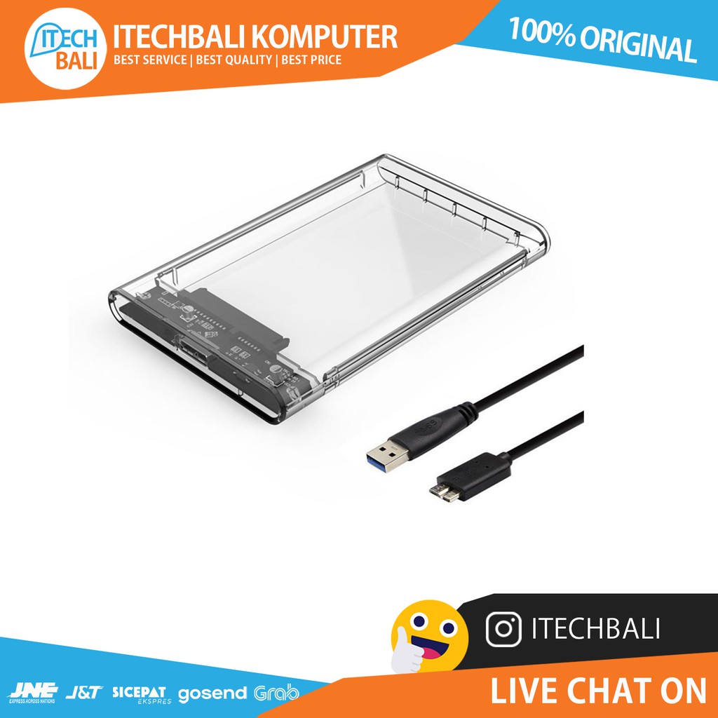 Hdd Enclosure  NYK 2,5 Usb 3.0 Transparan  | ITECHBALI