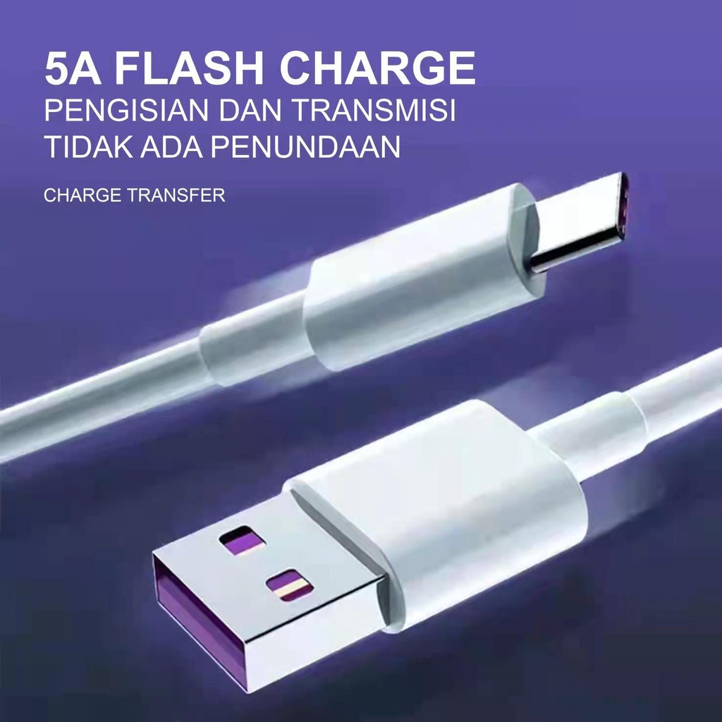 Kabel data pengisian flash 5A 2A iPhone Android kabel data tipe-c kabel data tiga kepala Kabel data untuk Xiaomi, Huawei, OPPO