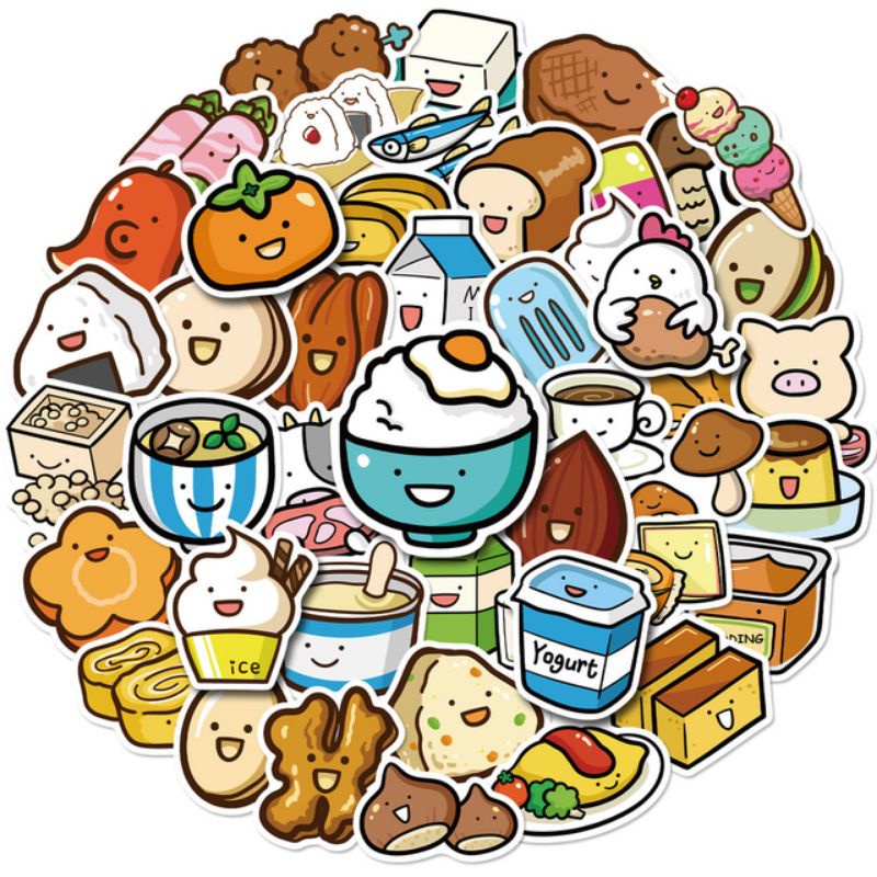 

Stiker Aesthetic Makanan Pack Style 260408