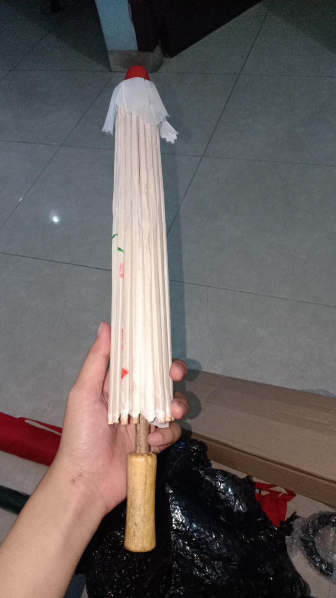 Payung Nari Kecil Diameter 58cm / Payung Bahan Kain / Payung China / Payung Jepang / Dekorasi Imlek