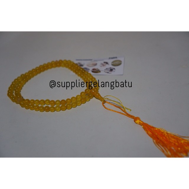 tasbih batu YELLOW AGATE 99 butir premium tasbeh KUNING fashion muslim aksesoris pria wanita fashion