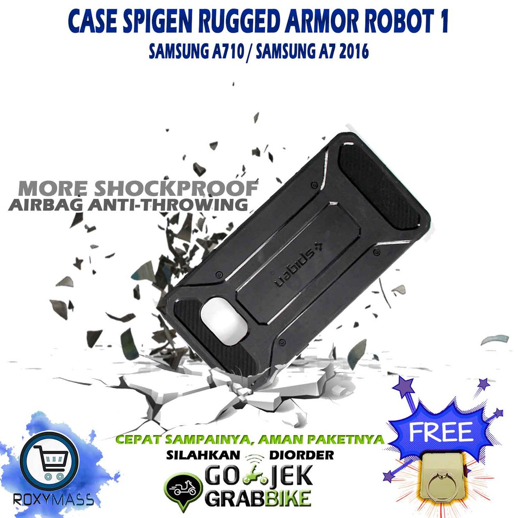 Terlaris Termurah Case Samsung A7 10/A7 2016Spigen Robot 1 Iron Transformers Hardcase Rugged Armor