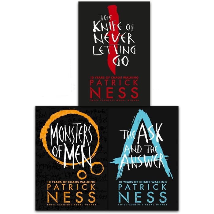 The Knife of Never Letting Go / Monster Of Men (Book1/2/3) by Patrick Ness Buku Import