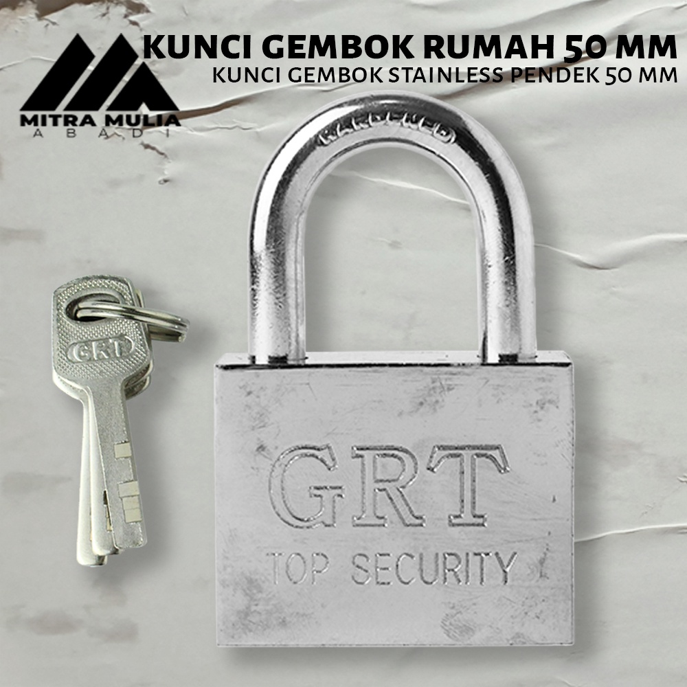 Kunci Gembok Rumah 50 M l Leher Pendek l Iron Pad Lock | gembok rumah