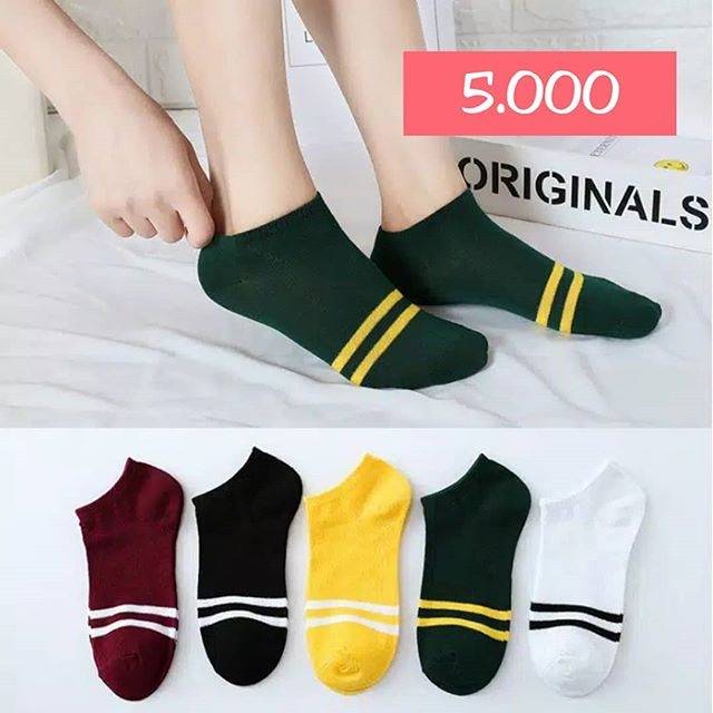 KAOS KAKI PENDEK GARIS / KAOS KAKI PENDEK DEWASA / KAOS KAKI SEMATA KAKI / KAOS KAKI ANKLE