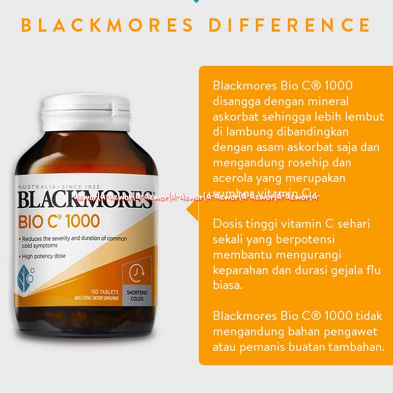 Blackmores Bio C 1000mg Suplemen 30pcs Vitamin C Blackmore Rasa Jeruk Orange