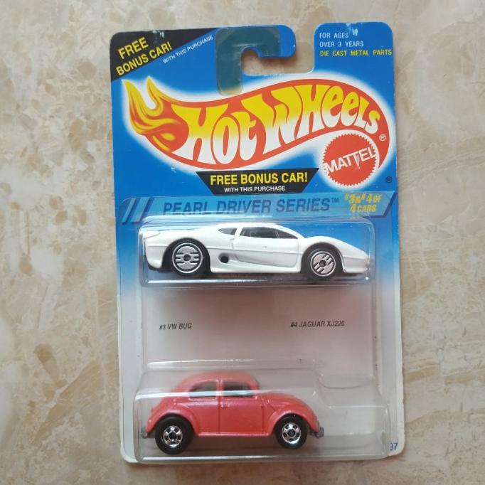 HOTWHEELS VW BUG + JAGUAR XJ220 PEARL DRIVER SERIES ANTIK 1995 MURMER FVBF65125D