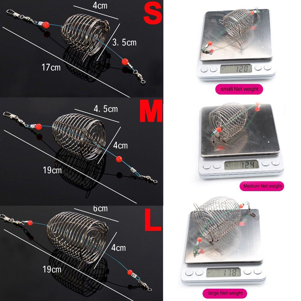 Quinton Lure Cages Stainless Steel Tackle Aksesoris Holder Keranjang Umpan Umpan Ikan