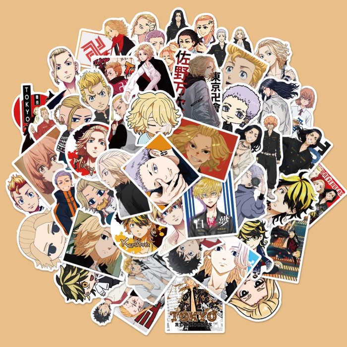

VX832 10 30 50 Pcs Pak Stiker Motif Kartun Anime Tokyo Revengers Gaya