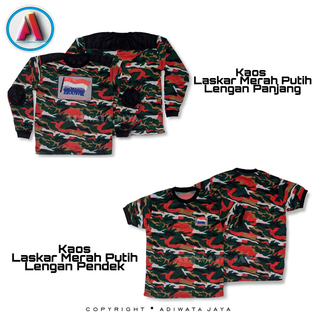 Baju Kaos Laskar Merah Putih / Kaos LMP / Kaos Dalam Laskar Merah Putih Terbaru