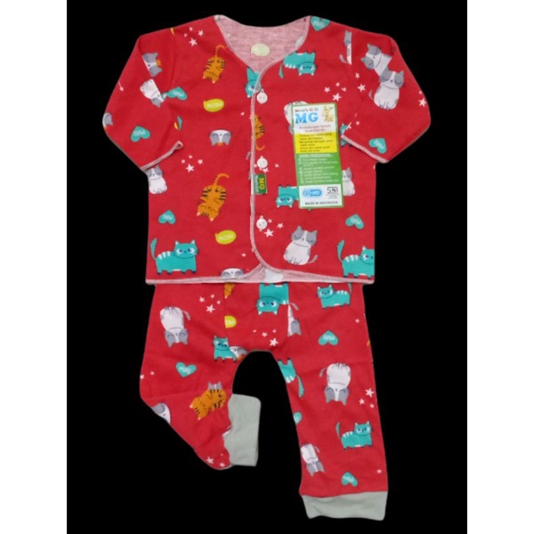 3Pcs Setelan MOM'S GIFT Panjang Buka Kaki  - Setelan Bayi New Born SNI / Set Baju bayi baru lahir